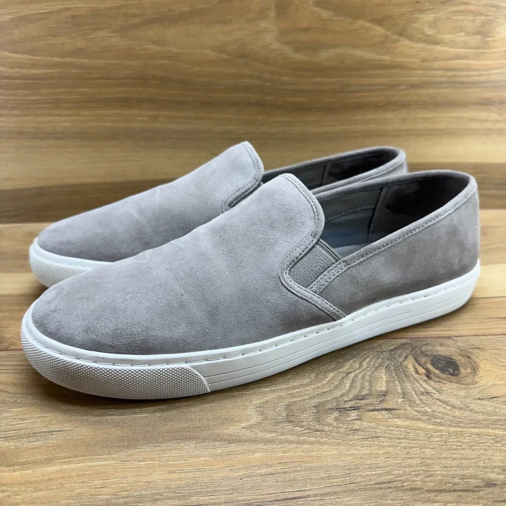 Tory Burch Jessie Slip On Sneakers Womens 9.5 Gray Suede Flats